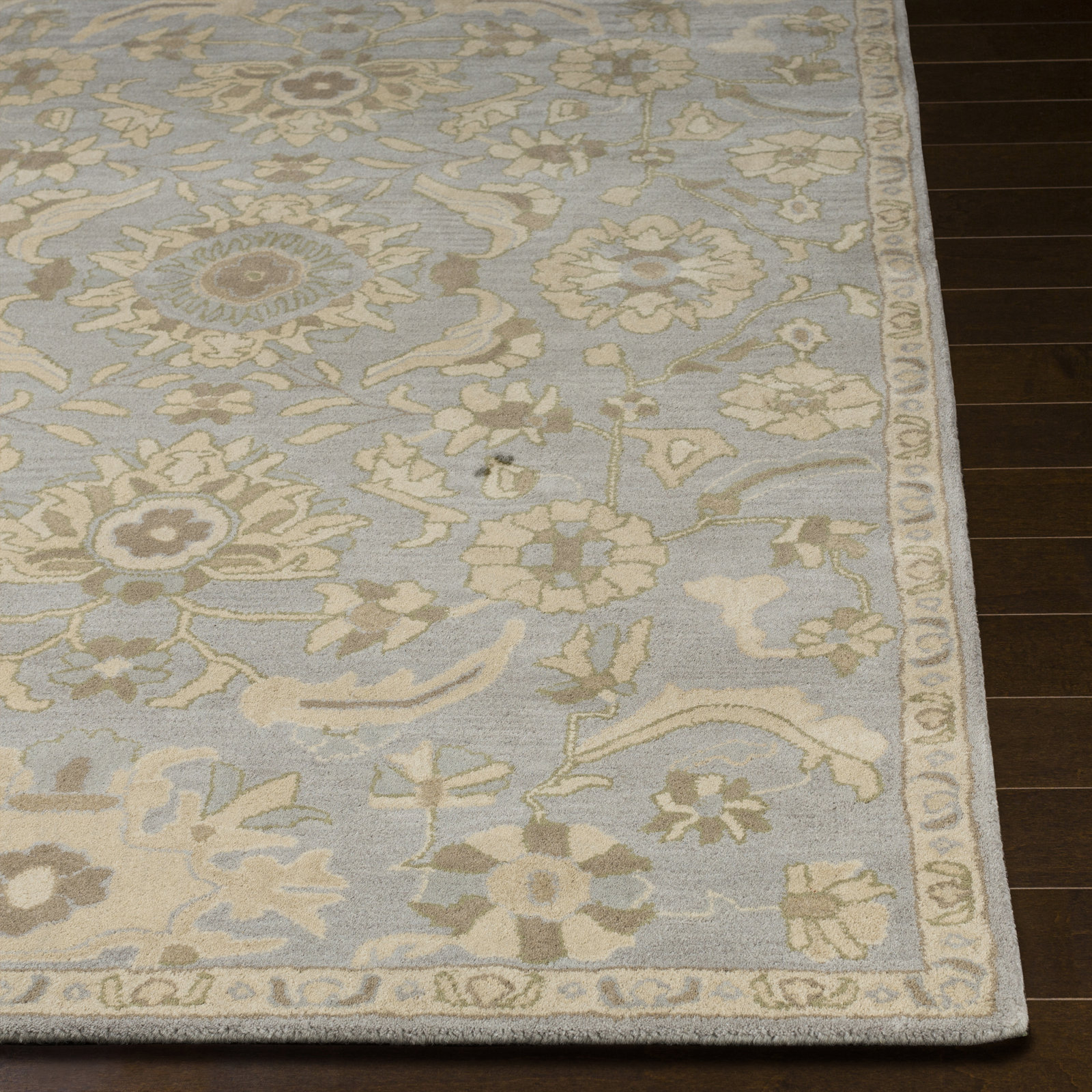 Arden Handmade Wool Pale Blue; Beige; Olive; Charcoal; Tan Rug, Square 8'