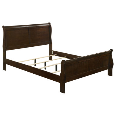 Daleyza Wood Queen Sleigh Bed Cappuccino