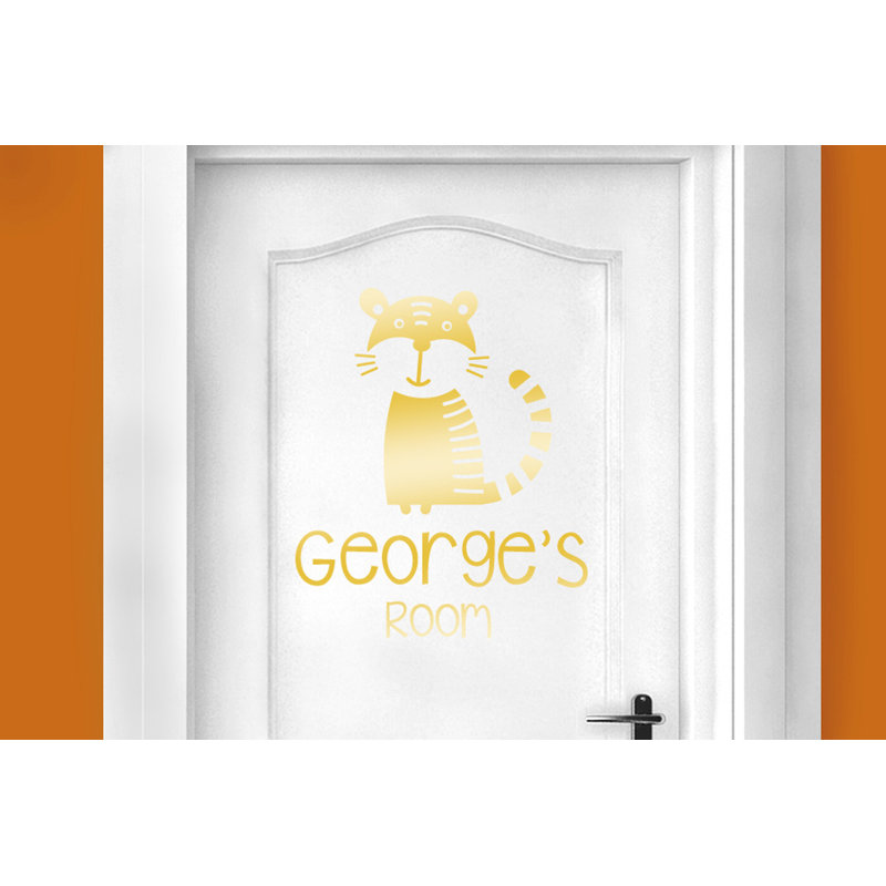 Animals Wall Decal, Shiny Gold