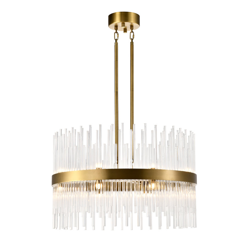 16 - Light Dimmable Drum Chandelier