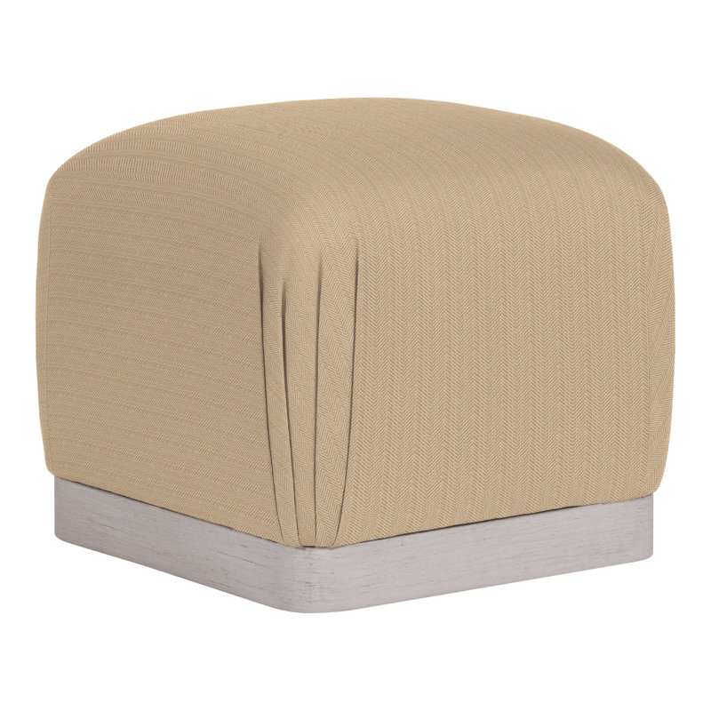 Nola Square Ottoman, Perigold Posh Oat, Dove Gray