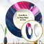Blue And Pink Textured Art - Abstract Round Mirror Wall Decor-99619787