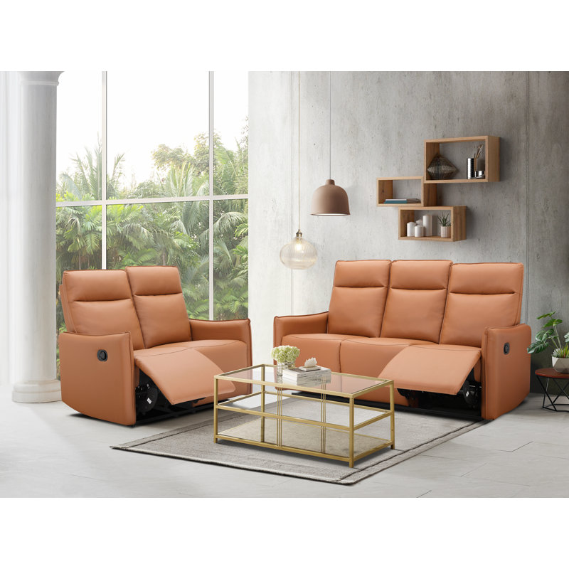 Bigbee Faux Leather Sofa, 3