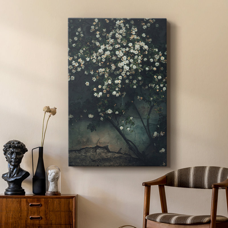 Imprimé floral rétro Cxxvi - galerie sur mesure, H 48 po x l 32 po