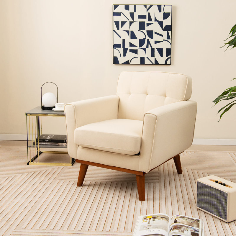 Huntingtown Upholstered Armchair, Beige