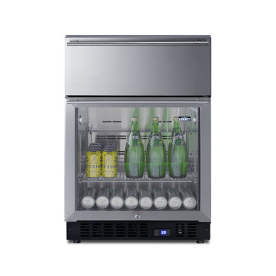 Summit Appliance 110 Cans (12 oz.) Freestanding Beverage Refrigerator with Wine Storage