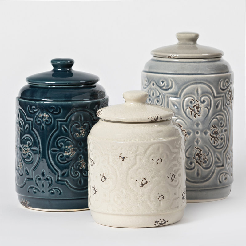 Ceramic / Porcelain Canister - Set of 3