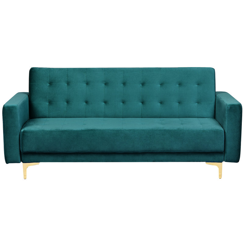 Cherry 3 Seater Velvet Sleeper, Emerald Green