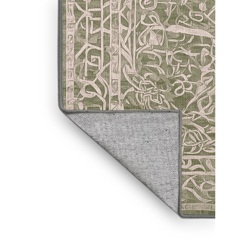 Machine Washable Brown Area Rug, Rectangle 7' x 9'