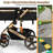Compact Travel Stroller with Reversible Seat, Lightweight Fold for 0-36 Months,Black-125304458
