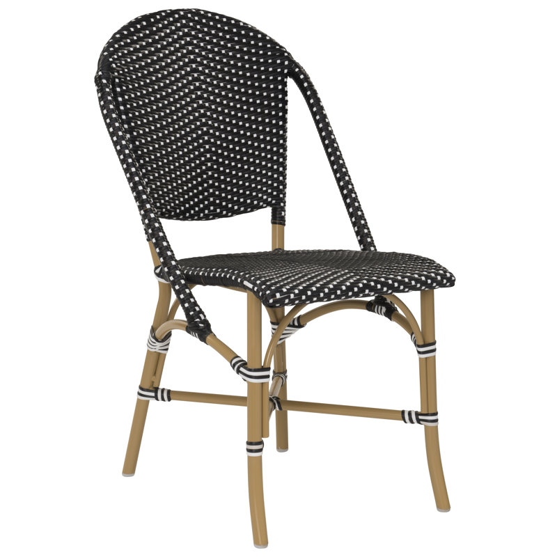 Chaise d'appoint Sofie, Noir / pois blancs