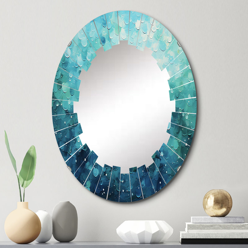Biedel - Miroir mural moderne ovale, 30 po x 20 po