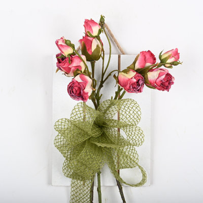 16 "arrangements floraux de roses artificielles avec de longues tiges pour le remplissage du vase, la fausse fleur pour la décoration de la table de salle à manger de fête de mariage