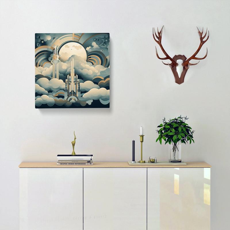 Cloudy Sky Art Deco No.1 - Print