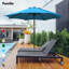 Parasol de marché 108 po avec fonction de levage à manivelle et inclinaison Selest-2035305046