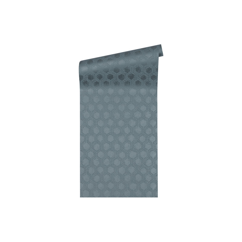 Musa 10.05m x 53cm Matte Wallpaper Roll, Blue/Grey