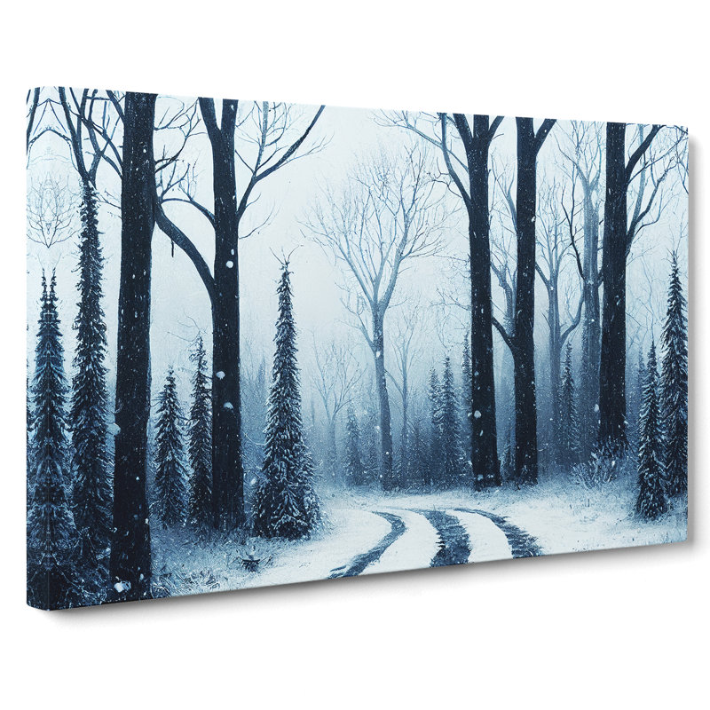 Exclusive Winter Forest - Wrapped Canvas, 35cm H x 50cm W x 3cm D