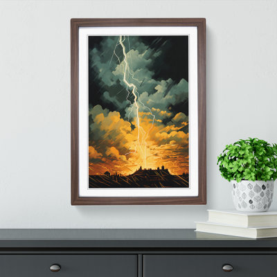 Thunderstorm Orphism - Single Picture Frame Print on Wood