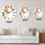 Portrait d'une girafe sur blanc - horloge murale traditionnelle-338219150