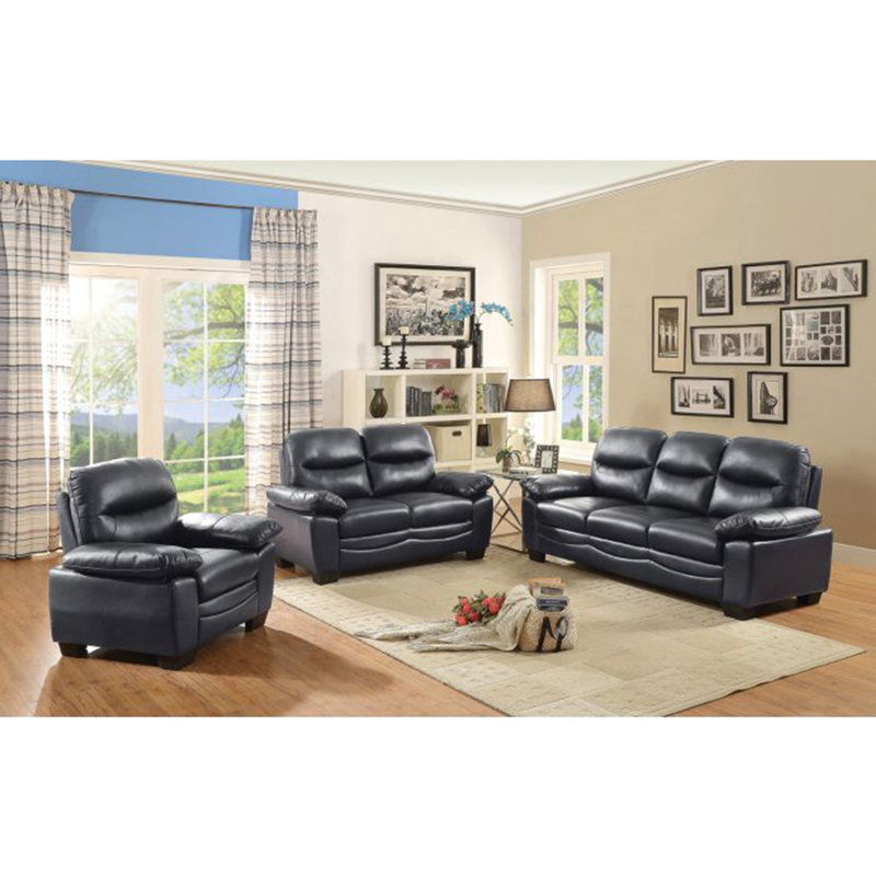 Modern Loveseat , BLACK, Black