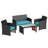 Wicker Outdoor Seating Group with Cushions-1941527156