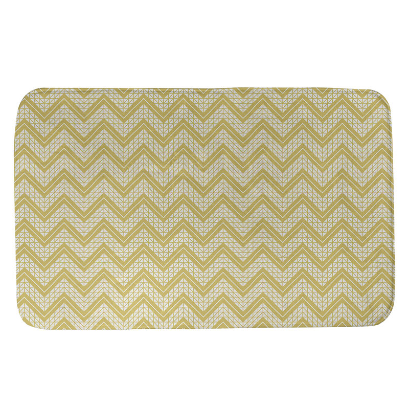 Stephenie Memory Foam Non-Slip Bath Rug, 21" W x 34" L, Yellow