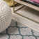 Arabesque Ogee Trellis Gray/Teal Indoor/Outdoor Rug