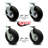 4-Piece Pneumatic Rubber Caster Set