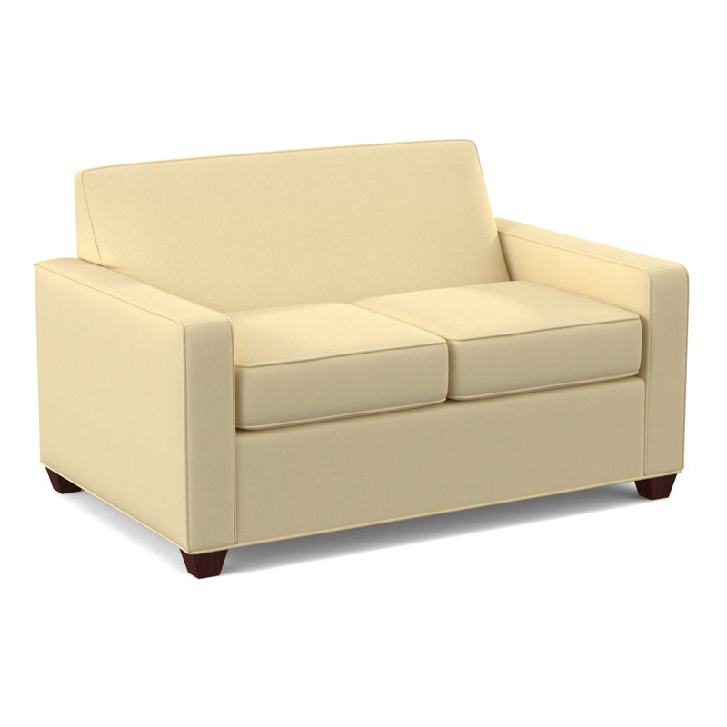 Avery 56" Square Arm Loveseat, Empire Mahogany, Dillon Buff