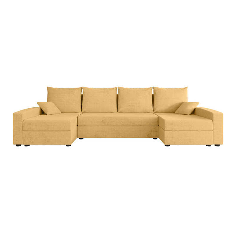 Baudelia 5 Seater Corner Sectional, Mustard yellow - Matana09