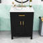 Ensemble de meuble-lavabo 24 po avec lavabo en céramique et 2 portes à fermeture en douceur-530514775
