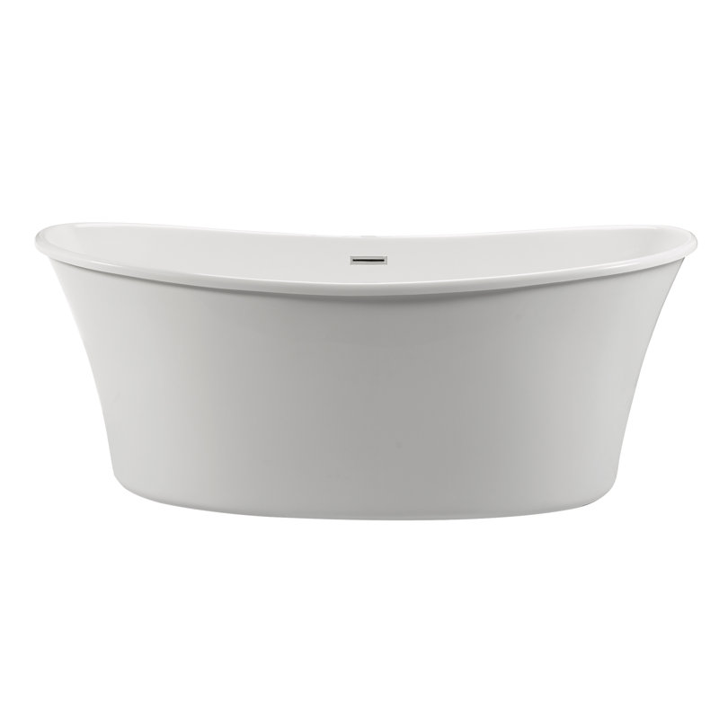 MTI Solutions 66.5" Freestanding Air Bathtub, Acrylic CXL® Gloss White