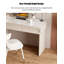 Bureau en bois massif de style français crème avec tiroirs-662491321