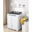 Portable Compact 2-in-1 Washer & Spin Dryer for Apartments/Small Spaces - Easy Knob Control, Space-Saving Design, Lightweight & Sleek Gray