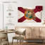 «State Map Over Florida Flag», reproduction sur toile-872752699