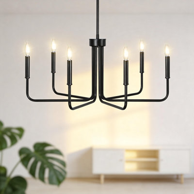 26'' Dimmable Classic / Traditional Chandelier, 6-Light