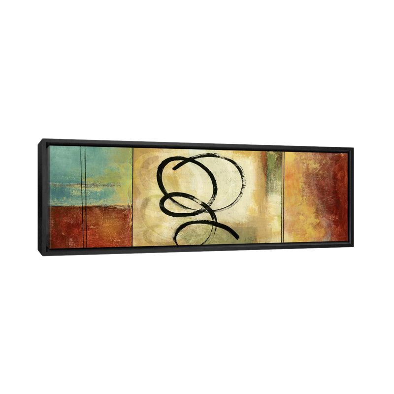 « tourbillons i » par pi studio, reproduction d’impression sur toile tendue, H 16 po x l 48 po x P 1,5 po