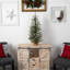 Artificial Christmas Tree with 50 Clear LED Lights Set in A Burlap Base
