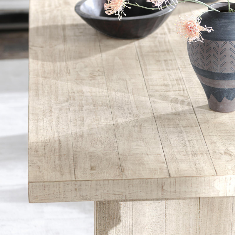 Lynx 94" Reclaimed Pine Wood Dining Table, White