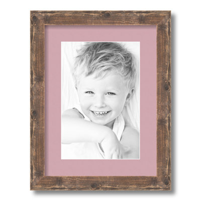 Wood Matte Picture Frame with Mat