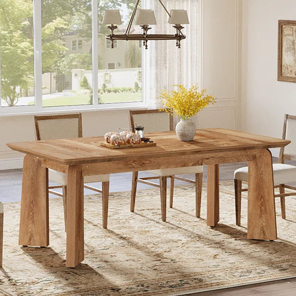 Union Rustic 62” Rectangular Dining Table, Rectangular Kitchen Dining ...