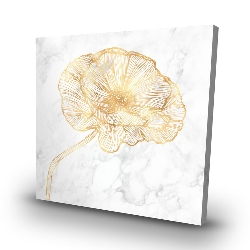 poppy flower - 32"x32" art on canvas