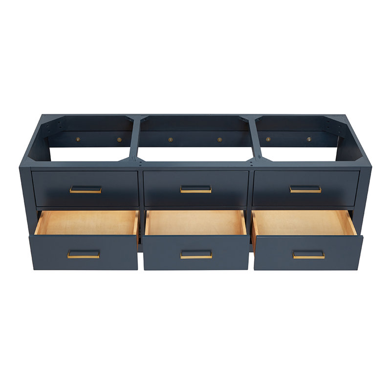 Base de meuble-lavabo simple 60 po Megrez, Bleu minuit