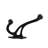 Wrought Iron Double Wall Mounted Robe Hook