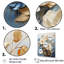 «Beige and Blue Seasonal Flowers Collage II», reproduction sur toile-214002503-214002521