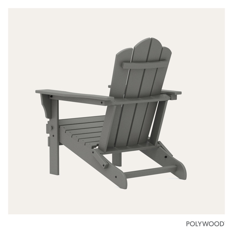 Folding Adirondack Chair in Grey, Gray