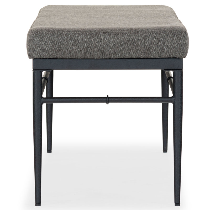 Theabella Upholstered Bench, Dark Gray