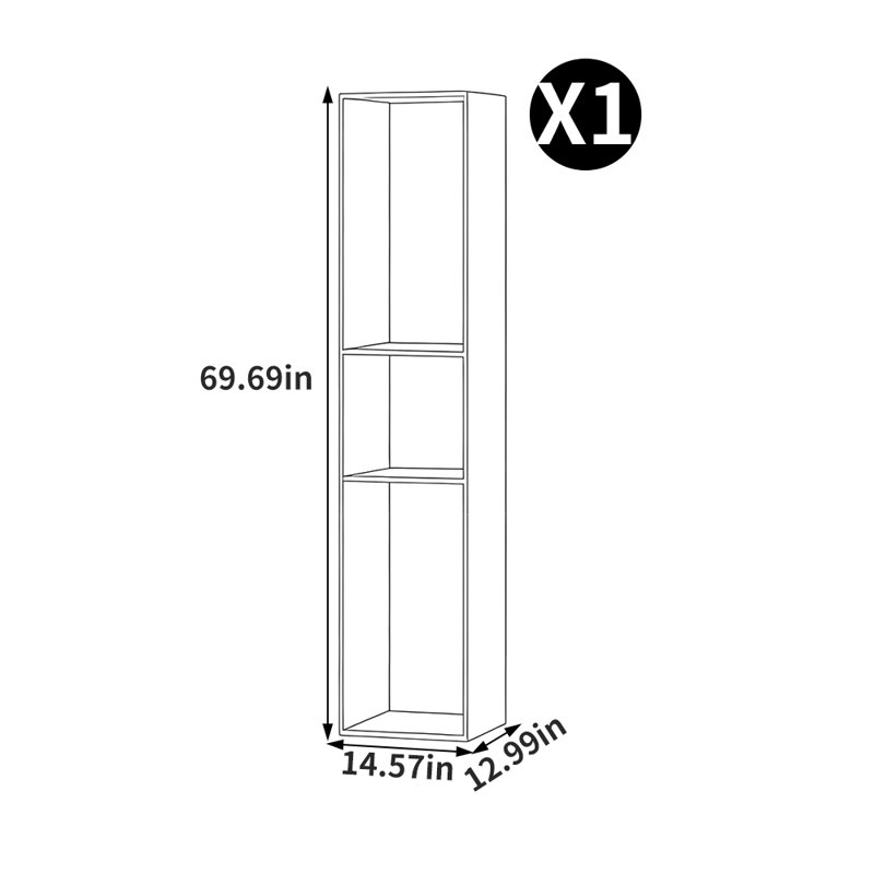 European style simple solid wood bookcase