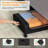 Morfaw 42L Under Bed Organizer Under Bed Storage Container with Lid Wheels Strap Handles