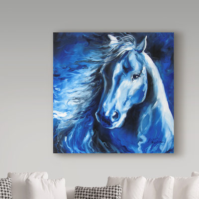 Duniya «Blue Thunder», reproduction de peinture acrylique sur toile tendue
